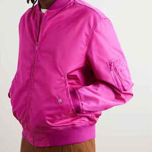 Custom Stand Collar <b>Waterproof</b> Windproof Men's Winter Bomber <b>Jacket</b> <b>Long</b> Sleeves High Quality Front Logo for Online Sale - Product Image 3