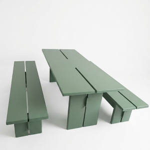Conjunto de Muebles de Madera Maciza para Jardín, con Dos Sillas y una Mesa, Resistentes al Agua, Duraderos y Ecológicos, para Hoteles, Parques y Escuelas - Product Image 2