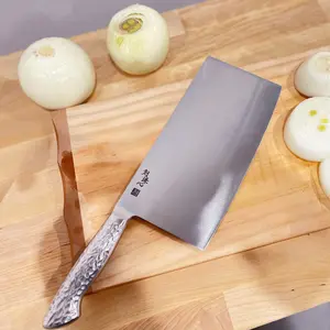 Cuchillo de Chef chino de acero inoxidable integrado, cuchillo de cocina para el hogar, cuchillo de Metal ecológico hecho en Japón