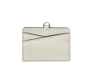 [Fortement recommandé] Porte-cartes d'identité en cuir Saffiano authentique Castello, fermeture ouverte, doublure en polyester, design unisexe, plusieurs couleurs - Product Image 5