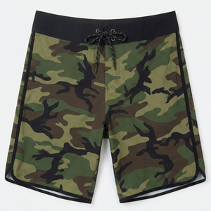 Shorts de bain décontractés pour hommes à imprimé camouflage, séchage rapide, avec cordon de serrage à la taille - Product Image 5
