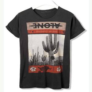 เสื้อยืดสตรีพิมพ์ลายกราฟิกสตรีทแวร์แบบใหม่ขายส่ง OEM ไซส์พลัสสำหรับสาวๆ หลายสี ผ้าฝ้ายคุณภาพสูง ทรงเข้ารูป - Product Image 4