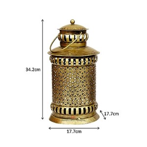 Candelabro de latón filigranado hecho a mano |   Decoración del Hogar Tradicional India de Moradabad, Ecológica y Duradera - Product Image 3