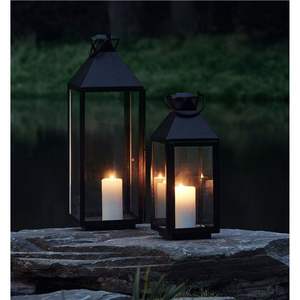 Juego de Faroles de Metal de Acero Inoxidable de Lujo, Farol Colgante de Vidrio Plateado Cromado para Decoración de Bodas, Faroles de Jardín para Exteriores - Product Image 6