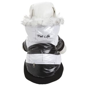Cappotto Parka Ultra Morbido a Righe per Animali Domestici, Abbigliamento Alla Moda per Animali - Product Image 2