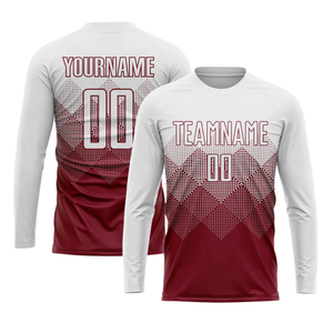 Maillot de football à manches longues à motif de points, couleurs personnalisées, ensemble uniforme sportif d'équipe personnalisé - Product Image 6