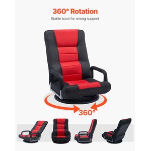 Sedia da Gaming Girevole a 360 Gradi con Braccioli 3D e 6 Posizioni Regolabili, Schienale Lombare in Tessuto, Caratteristiche Pieghevoli - Product Image 5