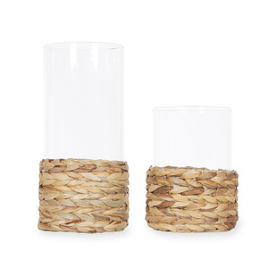Housses pour verres en jacinthe d'eau tressée, vente en gros, durables, pour porte-verres et gobelets - Product Image 1