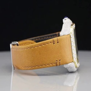 Montre pour homme personnalisée avec diamants en moissanite, bracelet orange de luxe, design unique, mode audacieuse, quartz, acier inoxydable, montre exclusive - Product Image 2