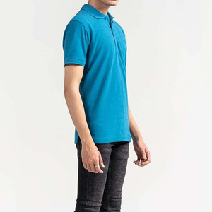Polo en piqué de coton pour homme avec col côtelé, patte de boutonnage à trois boutons, doux, confortable, décontracté, mode estivale, vêtement haut de gamme - Product Image 3