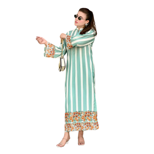 Traje Estampado con Costuras para Mujer, Cómodo Conjunto Pakistaní de Algodón - Product Image 3