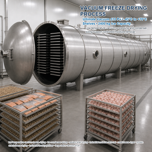 Lyophilisateur industriel FFD-200 200m 2400kg pour la transformation alimentaire en lots, café, thé, extrait, tension personnalisée - Product Image 1