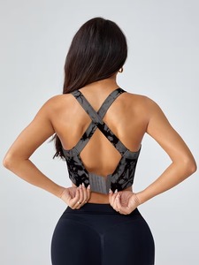 Top Deportivo con Espalda Cruzada para Mujer |   Sujetador Deportivo con Cuello Redondo y Estampado por Sublimación |   Ropa Deportiva Inalámbrica de Compresión para Entrenamiento - Product Image 5
