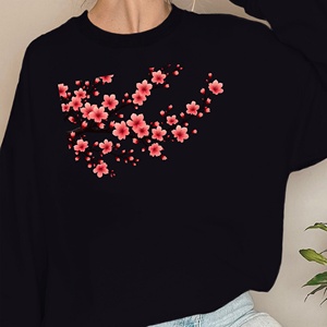 เสื้อสเวตเชิ้ตผู้หญิงลายดอกซากุระภูเขาตะวันออกเอเชีย - Product Image 4