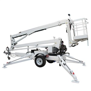 Plataforma Elevadora Telescópica Hidráulica Articulada Montada en Remolque, con Doble Alimentación Eléctrica y Diésel - Product Image 4