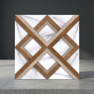 Azulejos de porcelana con textura Natural de madera para suelo y pared Exterior 400x400mm pavimentadora Vintage losas para exteriores para Patio terraza - Product Image 2