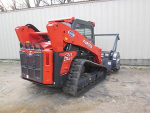 หัวตัดหญ้าสำหรับงานป่าไม้แบบติดตั้งกับรถตักล้อยาง Kubota SVL75-3 รุ่น Heavy Duty ใช้เครื่องยนต์ดีเซลระบบไฮดรอลิก - Product Image 2