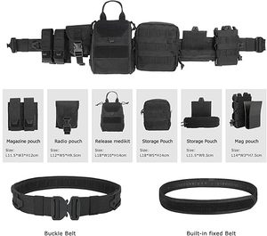 Heavy Duty Utility Belt with <b>Pouches</b> – Adjustable Nylon <b>Work</b> Belt Set for Outdoor & Training Use - Product Image 4