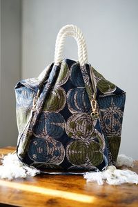 Bohemian Tassel Bag With Rope Handles And Patterned Fabric Medium Capacity Soft Handle Multi Purpose Bag Cosmetic Bag Portable - Product Image 3