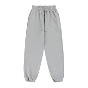 Pantalones de chándal hechos a medida, pantalones de algodón lisos, holgados en blanco, de gran tamaño, de color gris, muy transpirables, para hombre - Product Image 1
