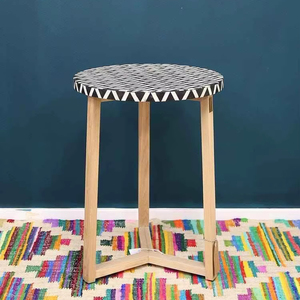 ILAHI's Bone Inlay <b>Table</b> Modern Design Agate Detailing <b>Storage</b> Portable Home Furniture - Product Image 1