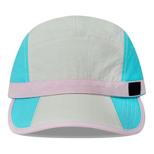 Casquettes 5 panneaux personnalisées Techwear d'extérieur, nouvelle collection, avec visière plate et sangle réglable, coloris pastel, prix de gros - Product Image 1