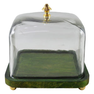 Support à gâteau carré en bois et verre, idéal pour les mariages, les anniversaires et les fêtes, vaisselle et assiettes de présentation - Product Image 2