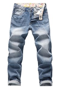 Jeans de Mezclilla para Hombre, Corte Recto, Lavado a la Piedra, Cintura Media, Corte Regular, Estilo Casual de Algodón, para Primavera - Product Image 2