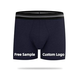 Calzoncillos bóxer transpirables para hombre con estampado a cuadros, de talle medio, en tejido de seda helada. - Product Image 4