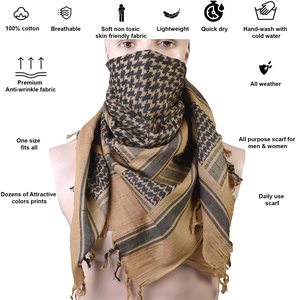 Pañuelo Shemagh Keffiyeh Cuadrado Premium 100% Algodón, Transpirable y de Secado Rápido |   Aventuras al Aire Libre y Camping |   Venta al por Mayor Personalizada - Product Image 4