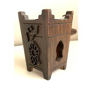 Elegant Wooden Incense Holder Censer Box With Traditional Hand Carved Details For Home Fragrance Temple And Wellness burner - Product Image 1