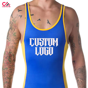 <b>Men</b> Custom Logo Gym Weightlifting Wrestling <b>Singlet</b> Light Breathable Competition <b>Singlet</b> Custom Design Best Powerlifting <b>Singlet</b> - Product Image 4