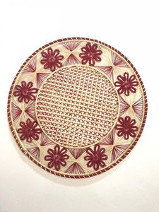 Exquisite Stylish Rustic Iraca Palm Table <b>Placemat</b> Elegant Woven Raffia <b>Navy</b> Blue Mat Creative Handcrafted Round Dining Supplies - Product Image 6