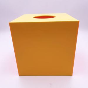 Moderno Dispensador de Toallitas de Papel en Forma de Cubo Acrílico para Decoración del Hogar - Product Image 4