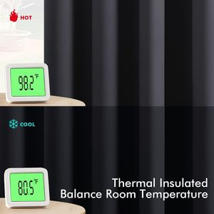 Tende Oscuranti Dark Mallard per Camera da Letto e Soggiorno, Lunghe 63 Pollici, 2 Pannelli, Isolamento Termico, Oscuranti, Tinta Unita G - Product Image 1