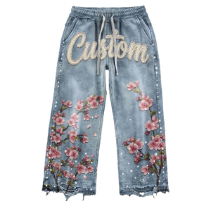 ชุดวอร์ม Glory Custom Acid Wash แบบดิสเทรส ฮู้ดคู่ ปักลาย ประดับคริสตัล ผ้าฝ้าย 100% คุณภาพพรีเมียม รับผลิตแบบ OEM - Product Image 6
