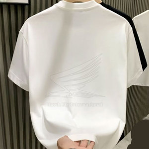 T-shirt décontracté pour homme, dernière conception, couleur personnalisée, 100% coton, haute qualité, respirant, col rond, séchage rapide, tissu doux, strass - Product Image 2