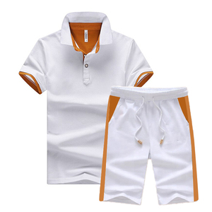 Camisa de Manga Corta Azul Marino para Hombre con Ribete Azul Claro, Corte Regular, Tejido de Punto, 100% Poliéster, Estilo Casual - Product Image 6