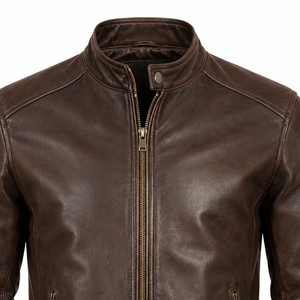 Premium Genuine <b>Leather</b> <b>Jacket</b> Wholesale OEM ODM Custom Design Men’s Fashion Biker <b>Jacket</b> Factory Supplier Export Quality - Product Image 3