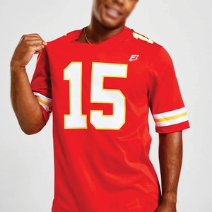 Camiseta de Fútbol Americano Unisex Extra Grande Personalizada, de Malla, Manga Corta, con Número Impreso, Ropa Deportiva, Diseño Personalizado, Uniforme, Venta al Por Mayor, OEM - Product Image 1