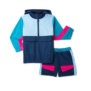 Ensemble court coupe-vent d'été respirant personnalisé OEM/ODM, léger et décontracté, en nylon de haute qualité avec fermeture éclair pour activités de plein air - Product Image 3
