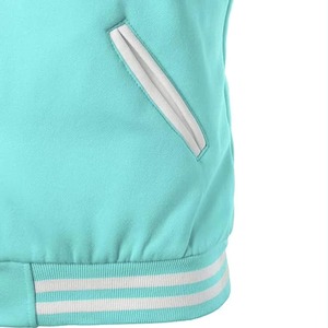 Veste universitaire en toile respirante coupe-vent à col rond avec logo personnalisé sur le devant pour homme, idéale pour l'hiver et le baseball universitaire - Product Image 5