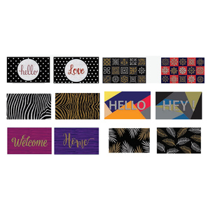Tapis de porte en coco imprimé pailleté tufté en PVC de 15 mm, qualité exceptionnelle, très demandé – Tapis rectangulaires durables - Product Image 1