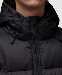 Nouvelle veste matelassée en polyester à capuche noire unie pour homme, design oversize, chaleur ultime pour l'hiver - Product Image 4