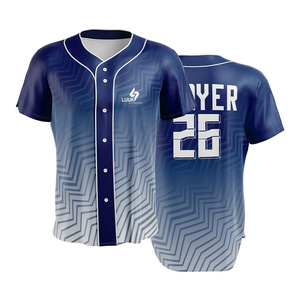 Maillots de baseball personnalisés grande taille 100% polyester pour femmes, manches courtes, respirants, séchage rapide, uniformes d'équipe de baseball pour filles - Product Image 1