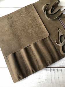 Estuche Portacuchillos de Chef, Hecho a Mano, Ecológico, de Cuero Genuino, Clásico, Ligero y Portátil, con Compartimentos, Accesorios de Cocina - Product Image 4