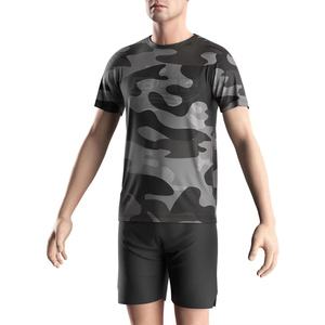 T-shirt de musculation pour homme 100% coton respirant avec option d'impression personnalisée du logo sur le devant, coupe classique - Product Image 3