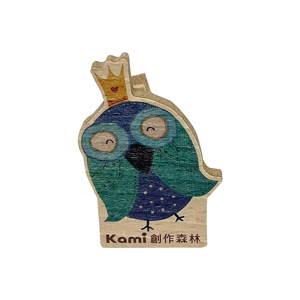 Clip aimanté rond en bois Blue Elephant, porte-mémo décoratif - Product Image 6
