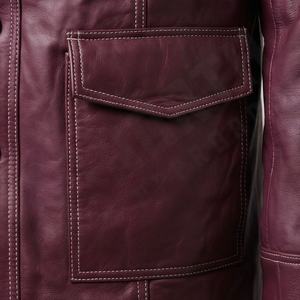 แจ็คเก็ตหนังแท้สำหรับขี่มอเตอร์ไซค์คุณภาพดีที่สุดสำหรับผู้ชาย รุ่นใหม่ล่าสุดสำหรับฤดูหนาว พร้อมแผ่นป้องกันที่ถอดออกได้ สามารถสั่งทำได้ - Product Image 5