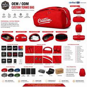 Custom Logo Red Canvas Sport <b>Duffel</b> <b>Bag</b> with Zipper Closure Waterproof Lightweight Multi-Functional Gym Travel <b>Bag</b> - Product Image 4